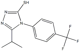 5-(propan-2-yl)-4-[4-(trifluoromethyl)phenyl]-4H-1,2,4-triazole-3-thiol Struktur