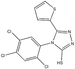 5-(thiophen-2-yl)-4-(2,4,5-trichlorophenyl)-4H-1,2,4-triazole-3-thiol Struktur