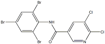 5,6-dichloro-N-(2,4,6-tribromophenyl)pyridine-3-carboxamide Struktur