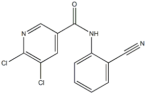 5,6-dichloro-N-(2-cyanophenyl)pyridine-3-carboxamide Struktur