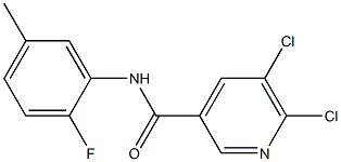 5,6-dichloro-N-(2-fluoro-5-methylphenyl)pyridine-3-carboxamide Struktur