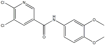 5,6-dichloro-N-(3,4-dimethoxyphenyl)pyridine-3-carboxamide Struktur