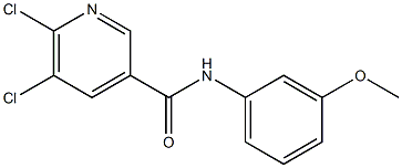 5,6-dichloro-N-(3-methoxyphenyl)pyridine-3-carboxamide Struktur