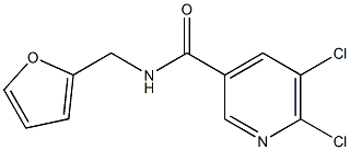 5,6-dichloro-N-(furan-2-ylmethyl)pyridine-3-carboxamide Struktur