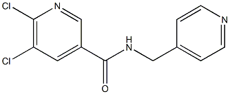 5,6-dichloro-N-(pyridin-4-ylmethyl)pyridine-3-carboxamide Struktur