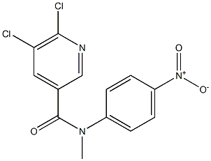 5,6-dichloro-N-methyl-N-(4-nitrophenyl)pyridine-3-carboxamide Struktur