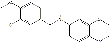 5-[(2,3-dihydro-1,4-benzodioxin-6-ylamino)methyl]-2-methoxyphenol Struktur