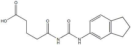 5-[(2,3-dihydro-1H-inden-5-ylcarbamoyl)amino]-5-oxopentanoic acid Struktur