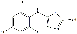 5-[(2,4,6-trichlorophenyl)amino]-1,3,4-thiadiazole-2-thiol Struktur