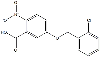 5-[(2-chlorophenyl)methoxy]-2-nitrobenzoic acid Struktur