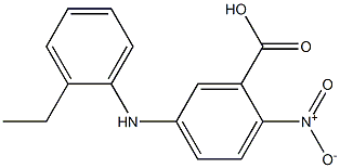 5-[(2-ethylphenyl)amino]-2-nitrobenzoic acid Struktur