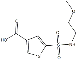 5-[(2-methoxyethyl)sulfamoyl]thiophene-3-carboxylic acid Struktur