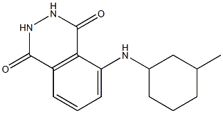 5-[(3-methylcyclohexyl)amino]-1,2,3,4-tetrahydrophthalazine-1,4-dione Struktur