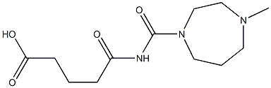 5-[(4-methyl-1,4-diazepan-1-yl)carbonylamino]-5-oxopentanoic acid Struktur