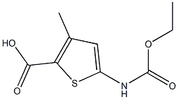 5-[(ethoxycarbonyl)amino]-3-methylthiophene-2-carboxylic acid Struktur