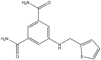 5-[(thiophen-2-ylmethyl)amino]benzene-1,3-dicarboxamide Struktur