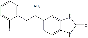 5-[1-amino-2-(2-fluorophenyl)ethyl]-2,3-dihydro-1H-1,3-benzodiazol-2-one Struktur