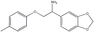 5-[1-amino-2-(4-methylphenoxy)ethyl]-2H-1,3-benzodioxole Struktur