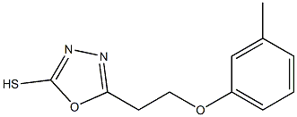 5-[2-(3-methylphenoxy)ethyl]-1,3,4-oxadiazole-2-thiol Struktur