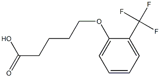 5-[2-(trifluoromethyl)phenoxy]pentanoic acid Struktur