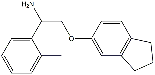 5-[2-amino-2-(2-methylphenyl)ethoxy]-2,3-dihydro-1H-indene Struktur