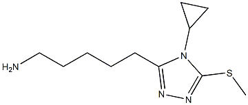 5-[4-cyclopropyl-5-(methylthio)-4H-1,2,4-triazol-3-yl]pentan-1-amine Struktur