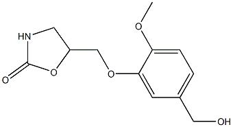 5-[5-(hydroxymethyl)-2-methoxyphenoxymethyl]-1,3-oxazolidin-2-one Struktur