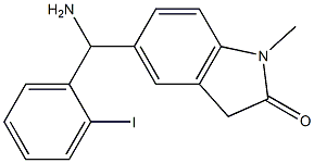 5-[amino(2-iodophenyl)methyl]-1-methyl-2,3-dihydro-1H-indol-2-one Struktur