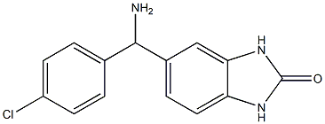 5-[amino(4-chlorophenyl)methyl]-2,3-dihydro-1H-1,3-benzodiazol-2-one Struktur