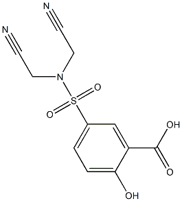 5-[bis(cyanomethyl)sulfamoyl]-2-hydroxybenzoic acid Struktur