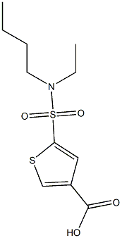 5-[butyl(ethyl)sulfamoyl]thiophene-3-carboxylic acid Struktur