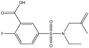 5-[ethyl(2-methylprop-2-en-1-yl)sulfamoyl]-2-fluorobenzoic acid Struktur