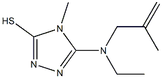 5-[ethyl(2-methylprop-2-enyl)amino]-4-methyl-4H-1,2,4-triazole-3-thiol Struktur