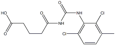 5-{[(2,6-dichloro-3-methylphenyl)carbamoyl]amino}-5-oxopentanoic acid Struktur