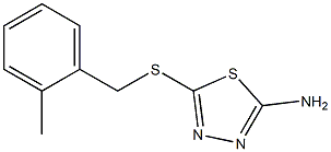 5-{[(2-methylphenyl)methyl]sulfanyl}-1,3,4-thiadiazol-2-amine Struktur