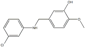 5-{[(3-chlorophenyl)amino]methyl}-2-methoxyphenol Struktur