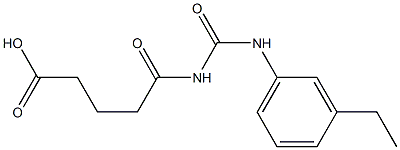 5-{[(3-ethylphenyl)carbamoyl]amino}-5-oxopentanoic acid Struktur