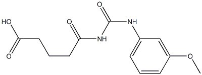 5-{[(3-methoxyphenyl)carbamoyl]amino}-5-oxopentanoic acid Struktur