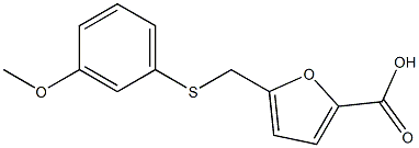 5-{[(3-methoxyphenyl)thio]methyl}-2-furoic acid Struktur