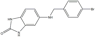 5-{[(4-bromophenyl)methyl]amino}-2,3-dihydro-1H-1,3-benzodiazol-2-one Struktur