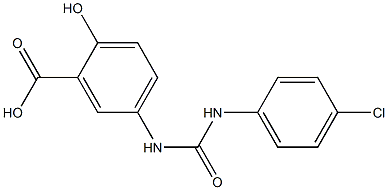 5-{[(4-chlorophenyl)carbamoyl]amino}-2-hydroxybenzoic acid Struktur