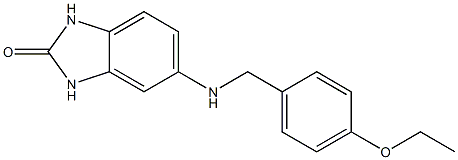 5-{[(4-ethoxyphenyl)methyl]amino}-2,3-dihydro-1H-1,3-benzodiazol-2-one Struktur