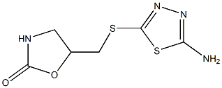 5-{[(5-amino-1,3,4-thiadiazol-2-yl)sulfanyl]methyl}-1,3-oxazolidin-2-one Struktur