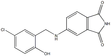 5-{[(5-chloro-2-hydroxyphenyl)methyl]amino}-2,3-dihydro-1H-isoindole-1,3-dione Struktur