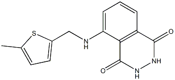 5-{[(5-methylthiophen-2-yl)methyl]amino}-1,2,3,4-tetrahydrophthalazine-1,4-dione Struktur