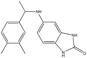 5-{[1-(3,4-dimethylphenyl)ethyl]amino}-2,3-dihydro-1H-1,3-benzodiazol-2-one Struktur