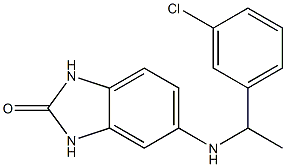 5-{[1-(3-chlorophenyl)ethyl]amino}-2,3-dihydro-1H-1,3-benzodiazol-2-one Struktur