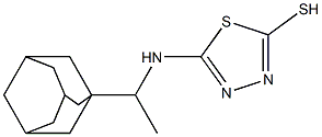 5-{[1-(adamantan-1-yl)ethyl]amino}-1,3,4-thiadiazole-2-thiol Struktur