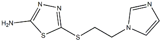 5-{[2-(1H-imidazol-1-yl)ethyl]sulfanyl}-1,3,4-thiadiazol-2-amine Struktur