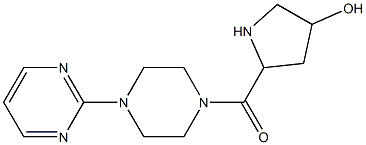 5-{[4-(pyrimidin-2-yl)piperazin-1-yl]carbonyl}pyrrolidin-3-ol Struktur